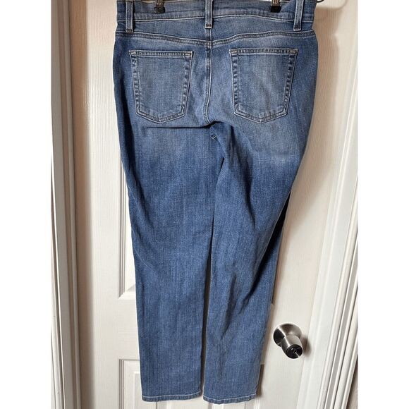 Eileen Fisher Blue Denim Straight Leg Jeans Size 4P Medium Wash Mid Rise - Picture 3 of 5